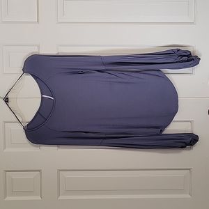 Free People womens bubble sleeve jersey top sz L